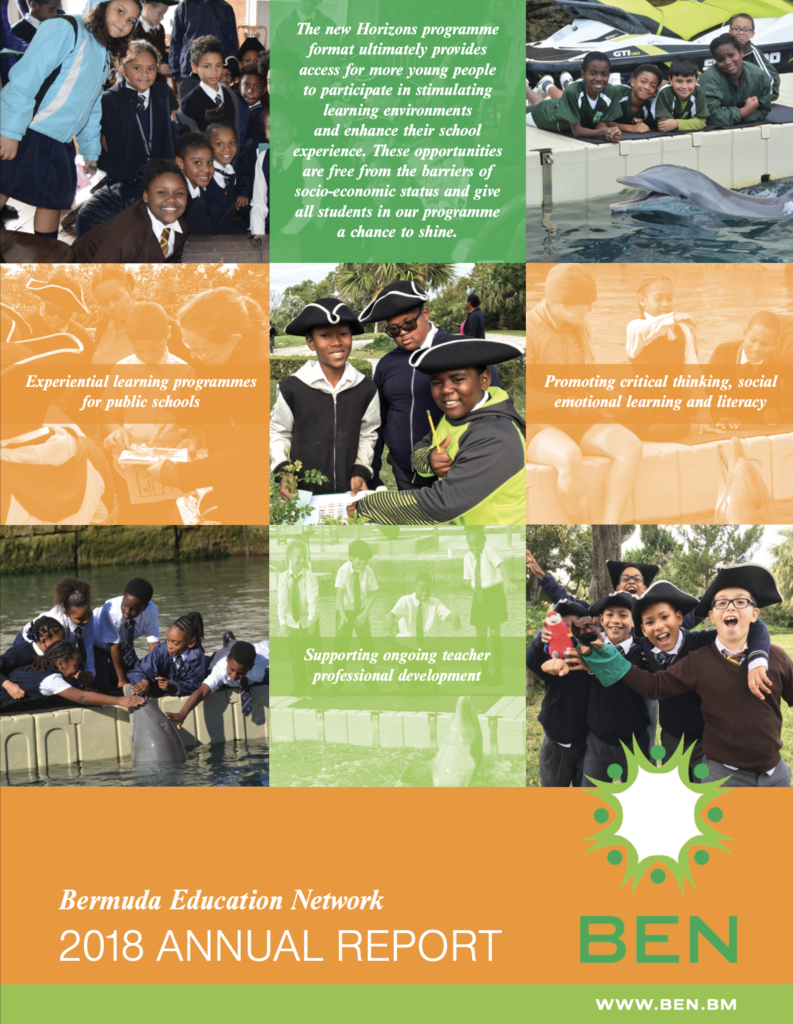 Bermuda Education Network's 2018 Annual Report Cover with clickable link